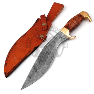 Cuchillo de Caza de Acero de Damasco Hecho a Mano de 16 Pulgadas, Edición Nueva, Cuchillo de Supervivencia de Hoja Fija Afilada, Cuchillo de Colección para Campamento - Product Image 2
