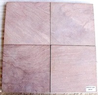 J. Dalles et carreaux en pierre naturelle de grès rouge durable pour l'architecture de style patrimonial