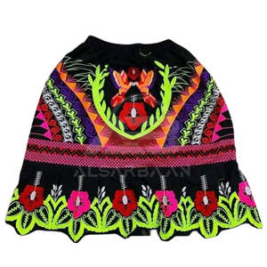 Faldas Bordadas de Cintura Alta para Mujer, Color Sólido, Tela Transpirable, Moda, Tallas Grandes - Product Image 4