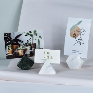 Nouveau porte-photo en marbre naturel en forme de cœur, support photo minimaliste en pierre, présentoir de cartes décoratif pour bureau, décoration romantique pour la maison - Product Image 6