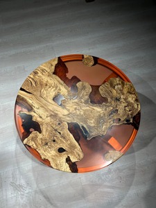 Modern Large Epoxy Resin Dining <b>Table</b> with <b>Clear</b> Finish Solid Wood for Home Furniture Luxury Handmade Countertop - Product Image 4