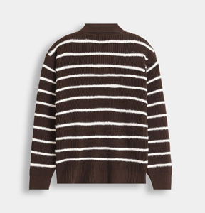 Pull personnalisé OEM pour homme, pull en coton tricoté, pull à col rond, manches longues, vêtements décontractés d'hiver - Product Image 2