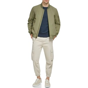 Custom Satin Bomber Jacket Men Wholesale Cheap <b>Top</b> Quality Satin Bomber Jacket Custom <b>Maroon</b> Baseball Quilted Bomber Jacket - Product Image 1