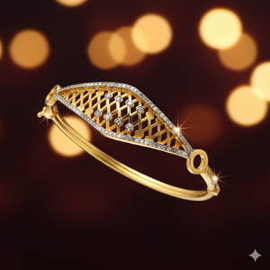 Pulsera de Oro Amarillo de 22K con Sello BIS para Mujer - Pulsera de Filigrana con Entrelazado AU916 Hecha a Mano - Product Image 2