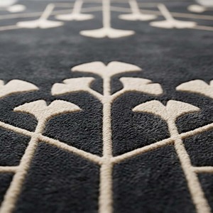 Alfombra Negra con Diseño Floral, Estilo Vintage, Artesanal, de Lana, Hecha a Mano, para Sala de Estar, Dormitorio, Decoración del Hogar - Product Image 5