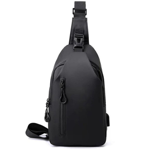 Sac de poitrine minimaliste en nylon, sac à bandoulière, fermeture éclair, imperméable, usage quotidien, toutes saisons, sac pour homme - Product Image 1