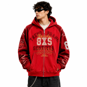 Wholesale <b>Zip</b> Hoodie Supplier Heavyweight Factory Hoodie Manufacturer Hoodie OEM Production - Product Image 3