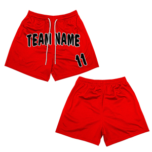 Shorts en maille tricotée 100 % polyester avec cordon de serrage, personnalisables avec logo OEM, impression numérique, pour femmes (gym, course à pied) et hommes (basketball) - Product Image 6