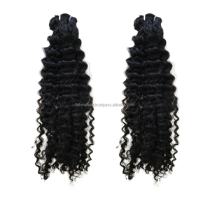 Extensiones de cabello humano Remy virgen con cutícula alineada para estilos rizados 'Fumi' - Product Image 1
