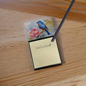 Bluebird Self-Sticky <b>Note</b> Pads Dispenser NEW Refillable Memo <b>Card</b> <b>Holder</b> & <b>Note</b> <b>Holder</b> Blank Desk Accessories - Product Image 2