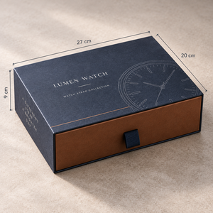Caja de Embalaje con Cajón Deslizante para Colección de Correas de Reloj LUMEN Personalizadas - Product Image 5