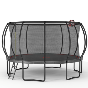 Trampoline YC 14FT Pumpkin noir et rouge avec cadre de 90 cm de hauteur, jouets de saut - Product Image 5