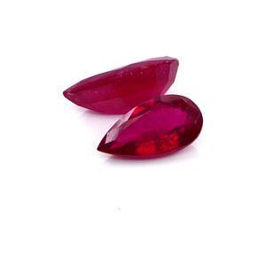 Rubis naturels de Bangkok, formes poire calibrées 10x15mm, pierres précieuses de rubis naturelles facettées en vrac pour la fabrication de bijoux, prêtes à l'emploi - Product Image 1