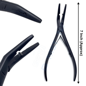 Kit d'outils professionnels pour extensions de cheveux avec pince multifonction pour micro-perles, pince de fermeture pour micro-perles, aiguille à boucle et pinces à cheveux. - Product Image 4