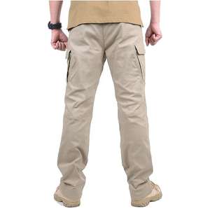 Pantalon cargo tactique multi-poches pour homme, couleur olive, pour la randonnée, en vente - Product Image 3