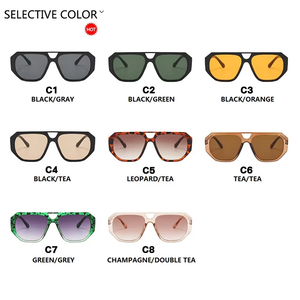 2024 Fashion Double Beam Irregular Polygonal <b>Sunglasses</b> Hip-Hop Oversized <b>Sunglasses</b> - Product Image 3