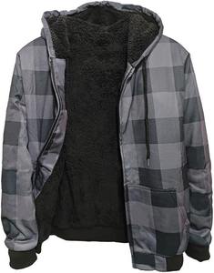 Wholesale Men's Winter <b>Jacket</b> CB194-MFJ185 Thick <b>Fleece</b> <b>Lined</b> Cotton Multicolor Striped Zipper-up Hooded Collar Breathable - Product Image 3