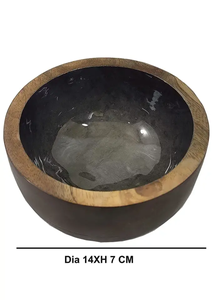 Tazón de Madera Maciza Pulida para Cocina y Restaurante, Tazón de Resina de Madera Personalizable de Última Tendencia, Vajilla para Bodas y Catering - Product Image 6