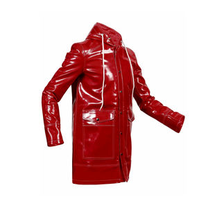 Manteau long unisexe en PVC imperméable de qualité supérieure, style urbain, toutes saisons, pour l'hiver - Product Image 4