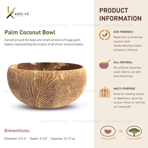 Handmade Carved Coconut Smoothie Bowl Modern Style Natural Finish Food Serving Dish Eco Friendly Party Gifting KV NATURAL HOME - Product Image 3