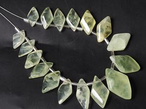 Cuentas de Prehnita hechas a mano de 8 pulgadas, forma de marquesa pulida lisa, cuentas de piedra verde Natural de 15-25MM de largo para la fabricación de joyas - Product Image 2