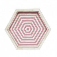 Plateau rectangulaire en résine artistique avec incrustations, détails géométriques simples, design Art Déco moderne et luxueux, personnalisable, pour table de salle à manger du Ramadan