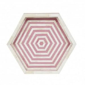 Artistic resin inlay rectangle tray with simple geometric details perfect for modern luxury dining table and living room display - Product Image 3