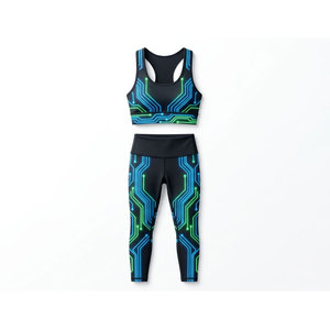 Nuevo Conjunto de Yoga para Mujer, Tallas Grandes, Transpirable, de Alta Calidad, 2 Piezas, Poliéster, Sin Costuras, Servicio OEM Personalizado - Product Image 1