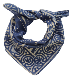 Indian Handmade Block Printed 100% Cotton Bandana-Unisex <b>Square</b> Headscarf & Neck <b>Scarf</b> Floral Pattern Casual Spring/Summer Gift - Product Image 3