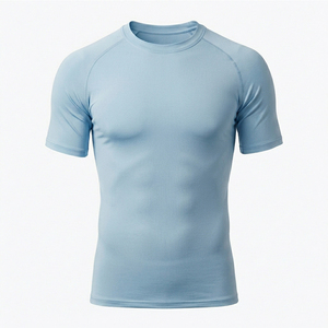 T-shirt de compression pour homme à manches courtes, séchage rapide, personnalisable, coupe ajustée, impression OEM - Product Image 1