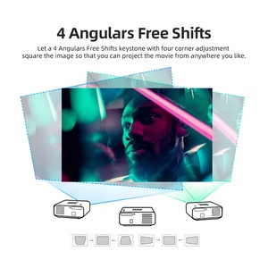 Projecteur vidéo LCD 2050 ANSI pour cinéma maison, projecteur Android Google TV L1 U001 professionnel à faible coût, Widevine 1080P 4K - Product Image 4