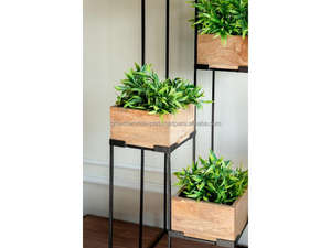 Support à plantes moderne Ron en bois de manguier durable, étagère à plantes pour balcon, jardin, décoration intérieure, support à plantes à plusieurs niveaux, nouveauté 2026 - Product Image 3