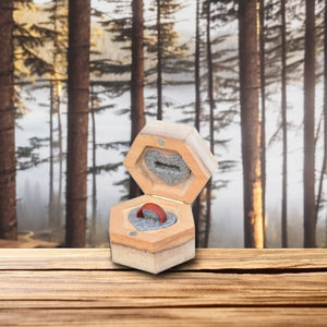 Anillos de dedo de moda de compromiso y aniversario de boda de madera redonda de madera Natural para mujer - Product Image 1