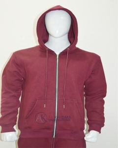 เสื้อฮู้ดซิปผ้าฝ้ายฟลีซหนาน้ำหนัก 300 กรัม สำหรับผู้ชาย ระบายอากาศได้ดี มีกระเป๋า  รับผลิตเสื้อผ้าแบบ OEM ODM - Product Image 1