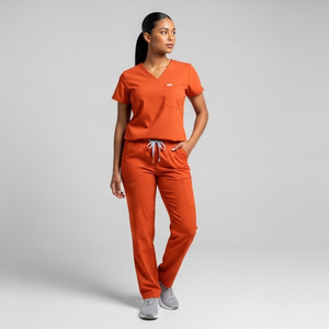 Woven Nurse <b>Scrubs</b> Uniform <b>Set</b> for Hospital Staff Stand Collar Custom Color Medical Apparel Breathable Comfortable <b>Scrub</b> <b>Sets</b> - Product Image 4