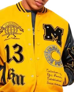 Customizable American Baseball Uniform for Men Winter <b>Fleece</b>-<b>Lined</b> Varsity <b>Jacket</b> with Embroidered Zipper Button Printed Logo - Product Image 6