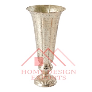 Último diseño de trompeta alta de Metal, jarrones de flores de oro antiguo, jarrón de trompeta dorado decorativo para el hogar, hoteles y restaurantes - Product Image 2