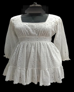 Robe trapèze en coton pour femme, manches courtes, tenue décontractée, fabricant pour le meilleur prix de gros - Product Image 3