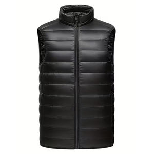 เสื้อกั๊กขนเป็ด Montane สีดำแบบสั่งทำพิเศษ ซิปหน้า อุ่นสบายสำหรับฤดูหนาว บุนวมอย่างดี ไซส์ใหญ่พิเศษ พร้อมบริการ OEM - Product Image 1