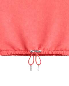 Sudadera Corta Rosa Coral Personalizada para Mujer con Cierre de Cremallera, Estilo Casual, con Cordón Ajustable en el Bajo, de Felpa Suave, Algodón y Poliéster, para Invierno - Product Image 5