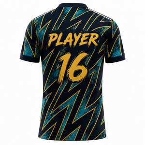 เสื้อฟุตบอลพิมพ์ลายแบบซับลิเมชั่น โพลีเอสเตอร์ 100% แห้งเร็ว แขนสั้น เสื้อทีมสำหรับฝึกซ้อม รับทำโลโก้และดีไซน์ตามสั่ง - Product Image 2