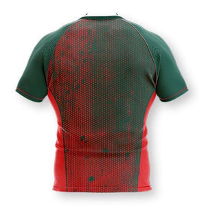 Fabricante de Camisetas de Rugby Personalizadas, Ropa Deportiva OEM de Alta Calidad, Tejido Transpirable y Duradero con Impresión por Sublimación y Bordado - Product Image 4