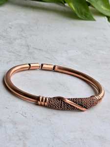 Metal Craft Pure <b>Copper</b> <b>Magnetic</b> <b>Bracelet</b> Bangle Arthritis Relief Handmade Therapeutic Fashion Jewelry Unisex Gift Ready - Product Image 5
