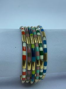 Custom Made Brass Bangles,cuffs and Bangle <b>Sets</b> Made From Resin Inlay & Embedded with <b>Coloured</b> Stones for Fashion Jewelry Stores - Product Image 3