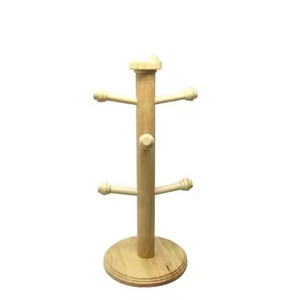 Wooden <b>Mug</b> Holder Dark Walnut Square Base Coffee Cup Tree Kitchen Storage Table Top <b>Mug</b> Display Rack Organizer <b>Mug</b> Holder - Product Image 2