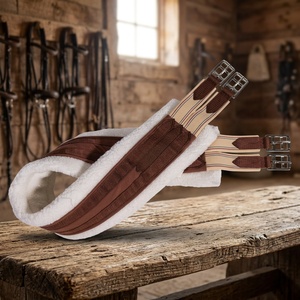 Sangle de selle de cheval en fausse fourrure douce personnalisée, sangle élastique haute résistance, équipement équestre - Product Image 2