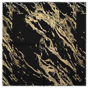 Women's Square Scarf Black Gold Foil Print Reversible Other Material Spring Daily Wear Digital Printing Lightweight - Product Image 5