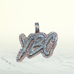 Custom Iced Out EMP Letter <b>Pendant</b> Necklace Micro Pave CZ Diamond Personalized <b>Initial</b> <b>Pendant</b> Hip Hop Nameplate Jewelry for Men - Product Image 2