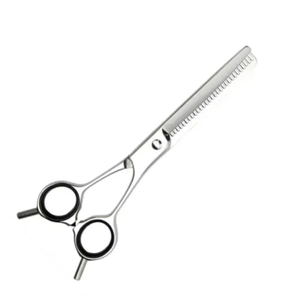 Ciseaux de coiffure professionnels avec double repose-doigts, lame droite en acier inoxydable, super coupe, outils de beauté pour barbier - Product Image 5