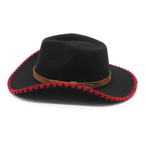 Sombrero Fedora de Ala Ancha, Color Sólido, Protección Solar, Diseño Personalizado, Decoración con Borlas, Casual para Exteriores, Pesca - Product Image 5